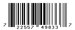 UPC barcode number 722557498337