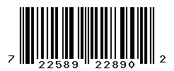UPC barcode number 722589228902
