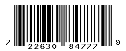 UPC barcode number 722630847779