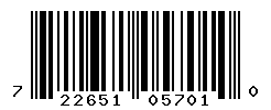 UPC barcode number 722651057010