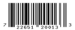 UPC barcode number 722651200133