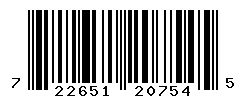 upc 722651207545 barcode image