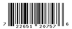 upc 722651207576 barcode image