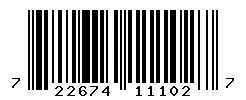 UPC barcode 722674111027