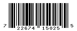 UPC barcode 722674150255