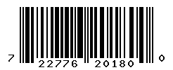 UPC barcode number 722776201800