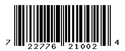UPC barcode number 722776210024