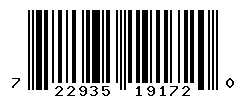 UPC barcode number 722935191720