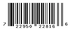 UPC barcode 722950228166