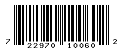 UPC barcode number 722970100602