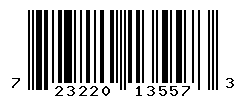 UPC barcode number 723220135573