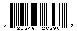 UPC barcode number 723246283982