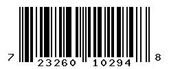 UPC barcode number 723260102948