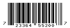 UPC barcode number 723364552007