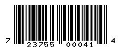 UPC barcode number 723755000414