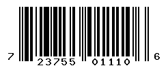 UPC barcode number 723755011106