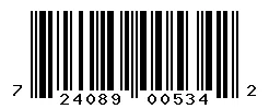 UPC barcode 724089005342