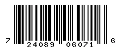 UPC barcode 724089060716
