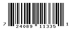 UPC 724089113351 barcode image