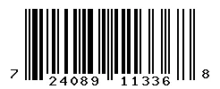 UPC barcode 724089113368