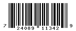 UPC 724089113429 barcode image