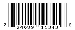 UPC 724089113436 barcode image