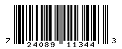 UPC 724089113443 barcode image