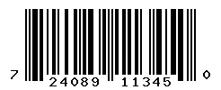 UPC barcode 724089113450
