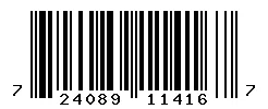UPC barcode 724089114167
