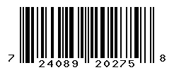 UPC 724089202758 barcode image