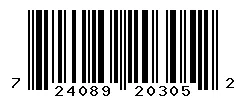 UPC barcode 724089203052
