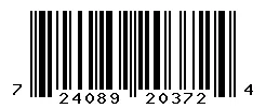 UPC barcode 724089203724