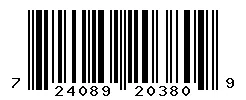UPC barcode 724089203809