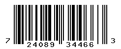 UPC barcode 724089344663