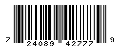 UPC barcode 724089427779