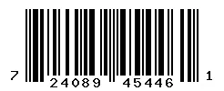 UPC 724089454461 barcode image
