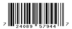 UPC 724089579447 barcode image