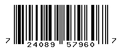UPC barcode 724089579607
