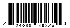 UPC 724089892751 barcode image