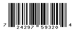 UPC barcode number 724297593204