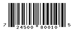 upc 724500800105 barcode image