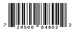 UPC barcode number 724500848022