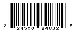 UPC barcode number 724500848329