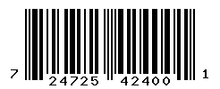 UPC barcode number 724725424001