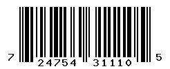 UPC barcode 724754311105