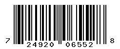 UPC barcode number 724920065528