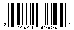 UPC barcode number 724943658592