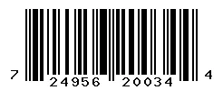 UPC barcode 724956200344