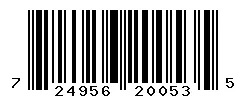 UPC barcode 724956200535