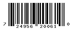 UPC barcode 724956200610